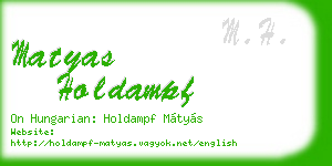 matyas holdampf business card