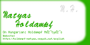 matyas holdampf business card